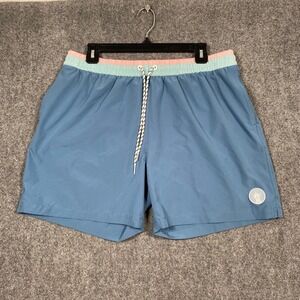 Chubbies Men's Swim Trunks Shorts Blue XL Pineapple Logo Elastic Waist